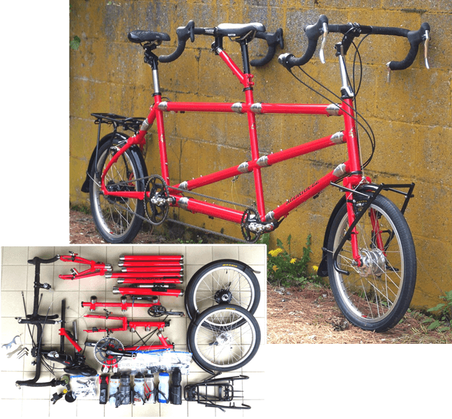Custom Folding Tandem bike by Rodriguez Cycles
