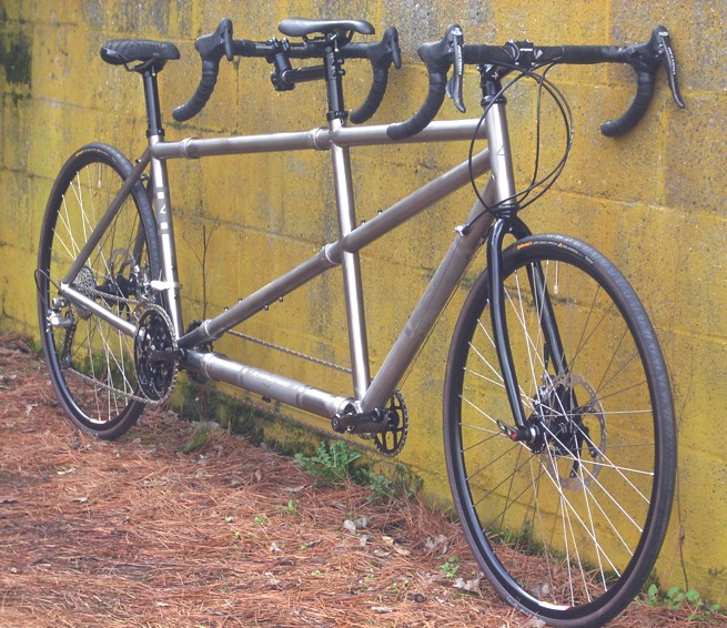 Custom Titanium Tandem with Disc Brakes and S&S couplings