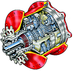 Rohloff Speedhub Cutaway Illustration