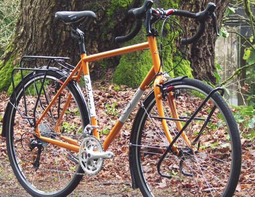 Orange Rodriguez touring bicycle