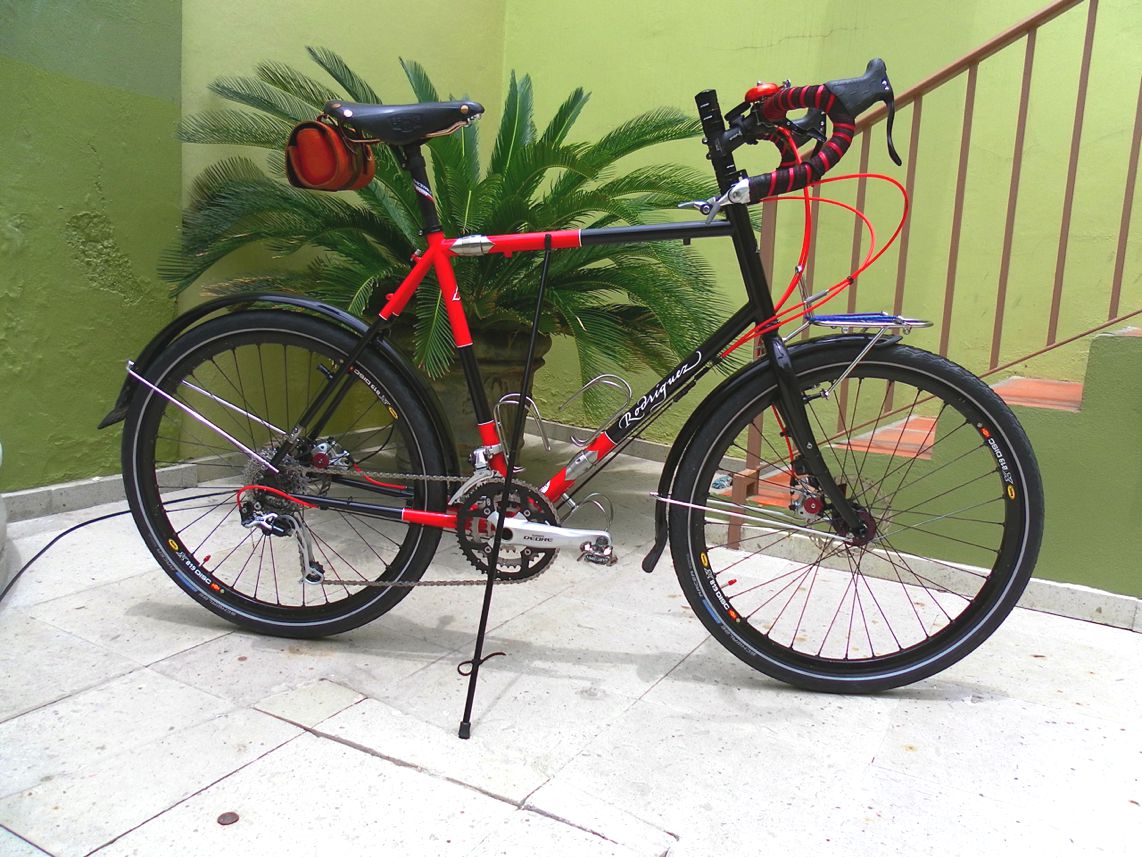 Full shot of the Red and Black bike