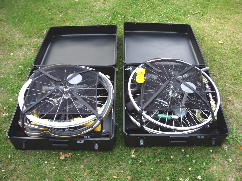 Steve C's Rodriguez bikes packed into their S&S cases